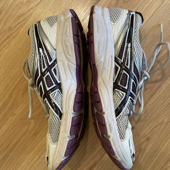 Asics Womens 8.5 Purple Gel T2N8N‎ Athletic Running Shoes Sneakers White - Picture 7 of 12